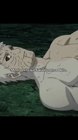 Minato evita que Kakashi mate a Obito. #narutoshippuden #naruto #Anime #fyp #borutotwobluevortex 