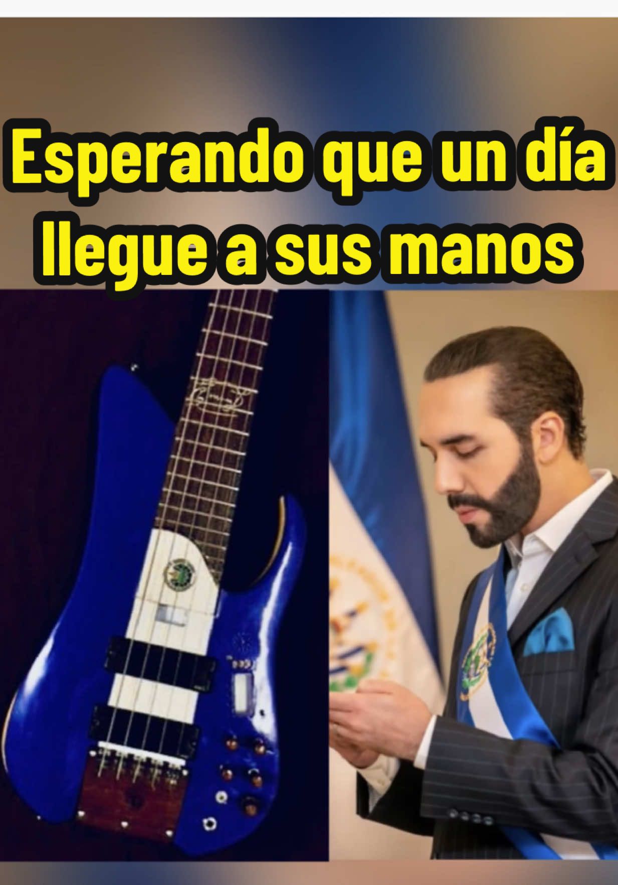 Esperando que un día llegue a sus manos. @Nayib Bukele #elsalvador #guitarra #bajistas #musica #morazan 