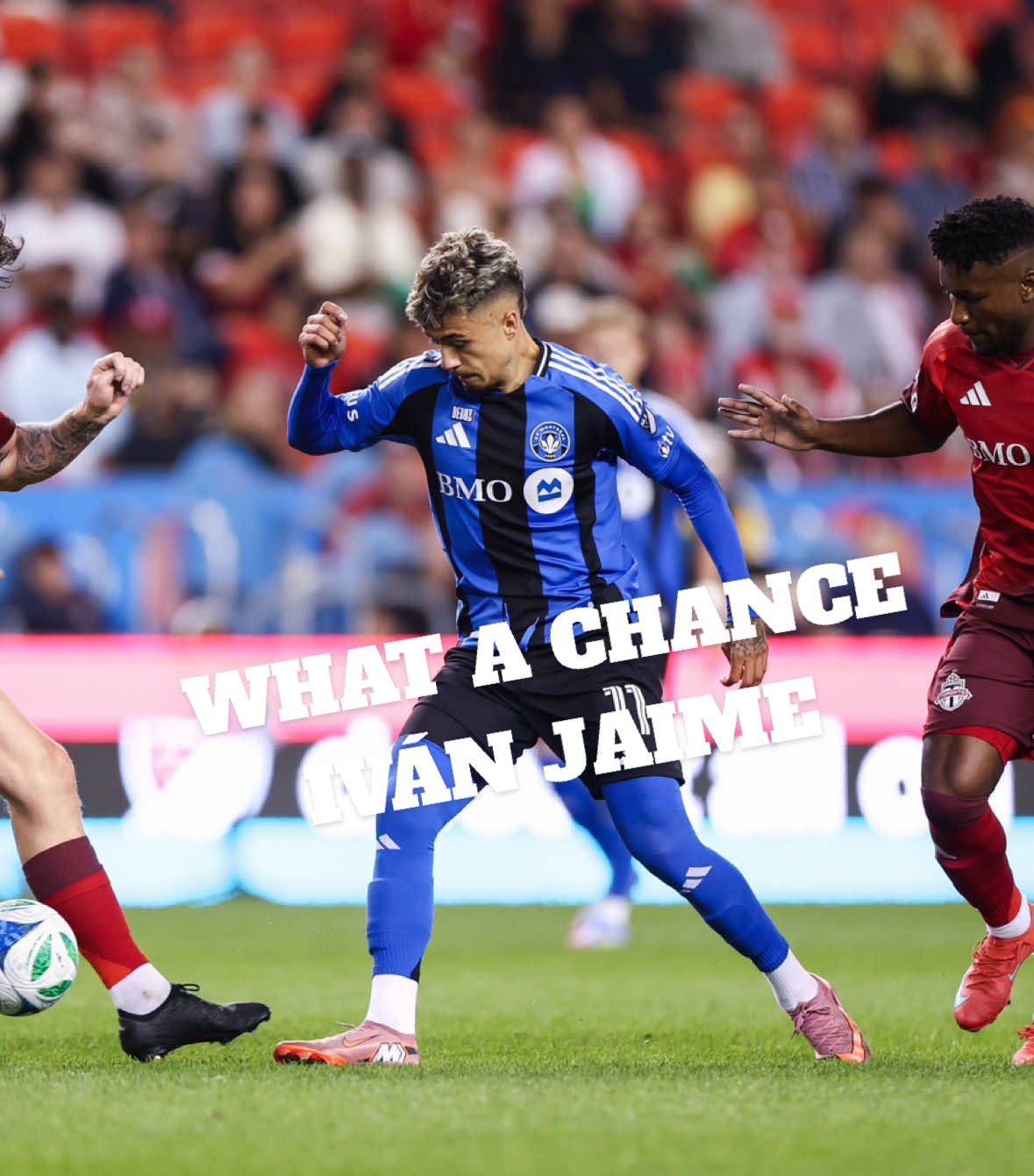 L'opportunité d'Iván Jaime en fin de match... Jaime coming that close near the end of the match. #CFMTL #mtl #MLS 