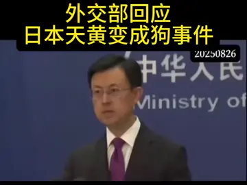 笑喷！外交部回应，日本天黄变成狗事件！哈哈哈#外交部 #日本 #爆笑 