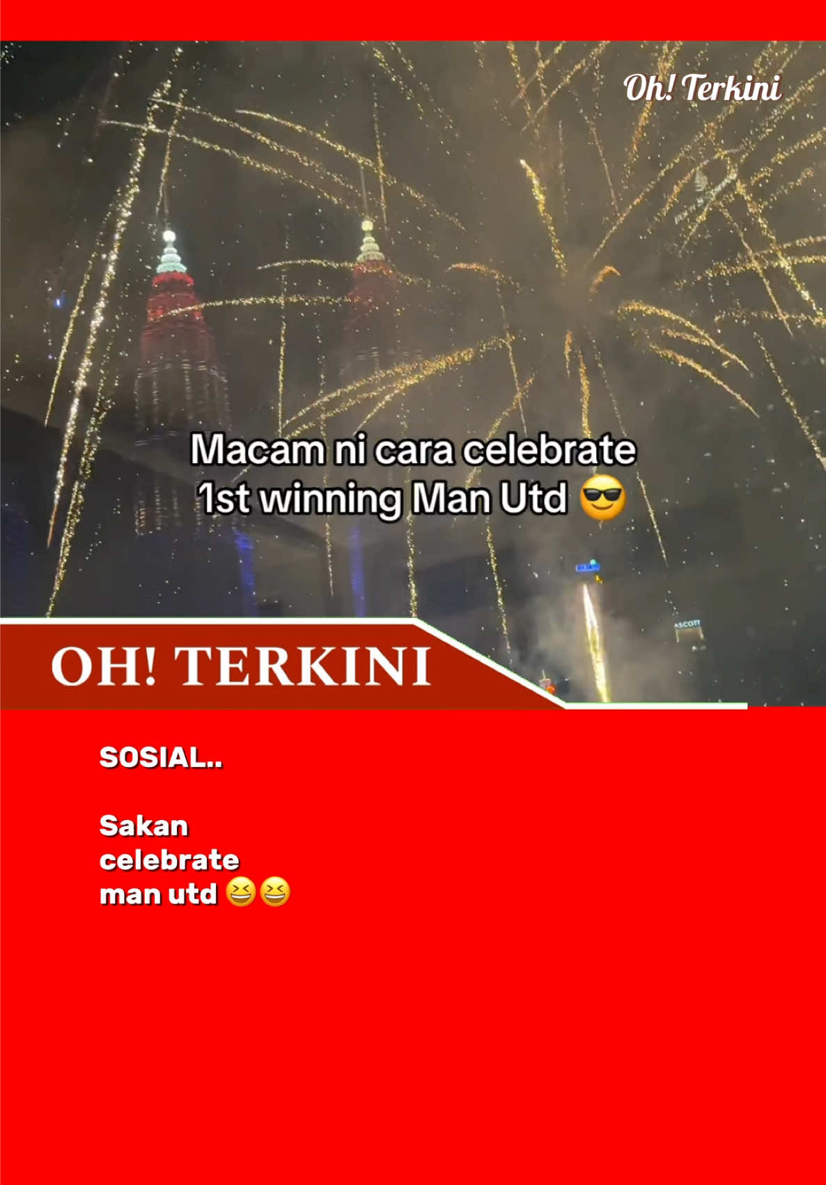 Tahniah untuk fans man u👏👏 🎥Kredit: aziemafiq #manutd #celebration #fans 