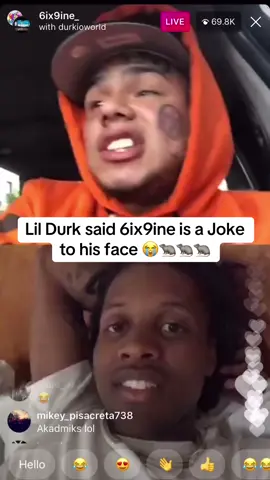 Bro had no come back #raptok #lildurk #hiphop #otf #6ix9ine 