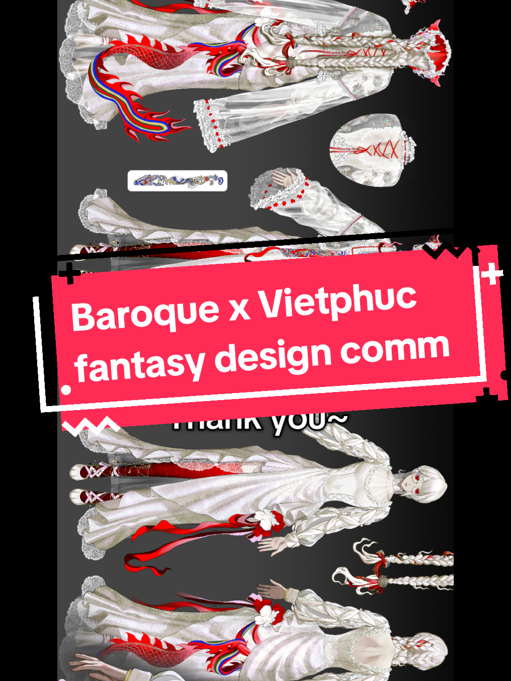 Baroque x Vietphuc fantasy design commission. Khách yêu cầu - Tớ thực hiện #Contentcreatorinsights  #vietphuc #fashiondesign #Artcommission #OC 