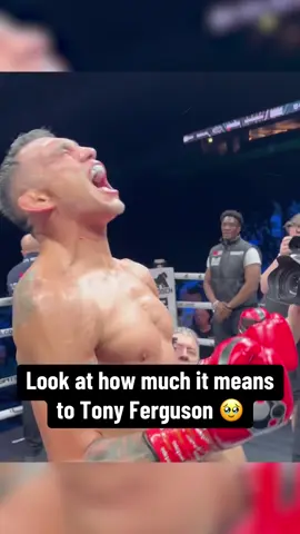 The emotion from #TonyFerguson after winning his #boxing debut 🙌 #boxingtok #wholesome #espnsocial (via @DAZN Sport)