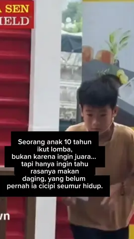 #trending#viraltiktok  seorang anak 10 tahun viral baru sekali makan daging.