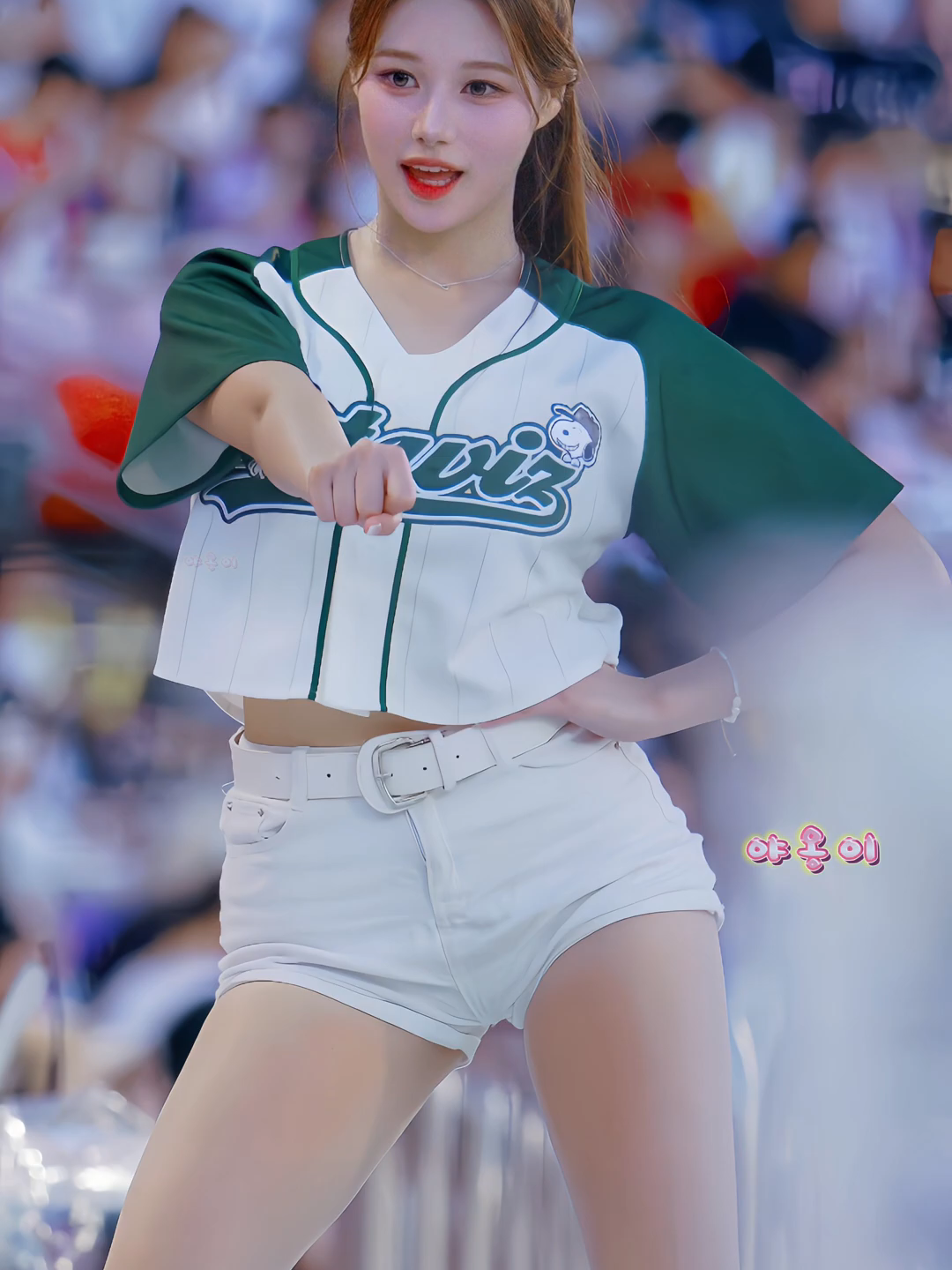 녹색 리본💚이 찰떡~ 여신✨️미모 뽐내는~🌷치어리더 이예빈 Lee Ye Bin 李藝彬 직캠 fancam kt 위즈 아웃송 홀드업 챌린지 #fyp