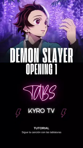 🔥 DEMON SLAYER - OP 1 (LiSA - Gurenge) TABS 🔥 #guitar #guitartok #demonslayer #anime #tab 