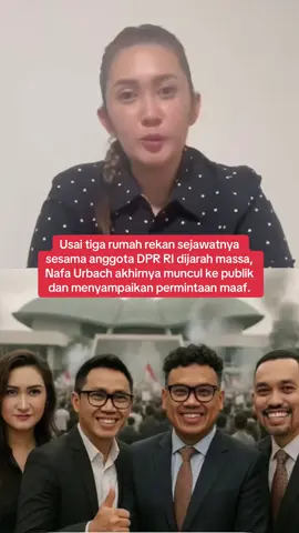 Nafa Urbach minta maaf, sudah terlambat bu, rakyat sudah terlanjur sakit hati #nafaurbach #ekopatrio #dpr #polisi #demodpr2025 