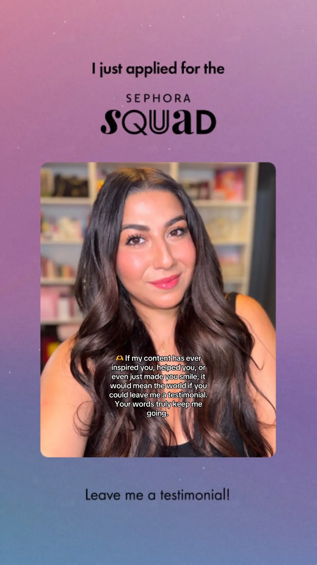 ✨It’s that time of year again✨ I can’t believe how far this journey has taken me,from sharing pieces of my life to connecting with so many of you through beauty, skincare, and everyday moments. I’m beyond grateful for every like, comment, and message that’s made this space feel like a true community. 🫶 If my content has ever inspired you, helped you, or even just made you smile, it would mean the world if you could leave me a testimonial. Your words truly keep me going. 
