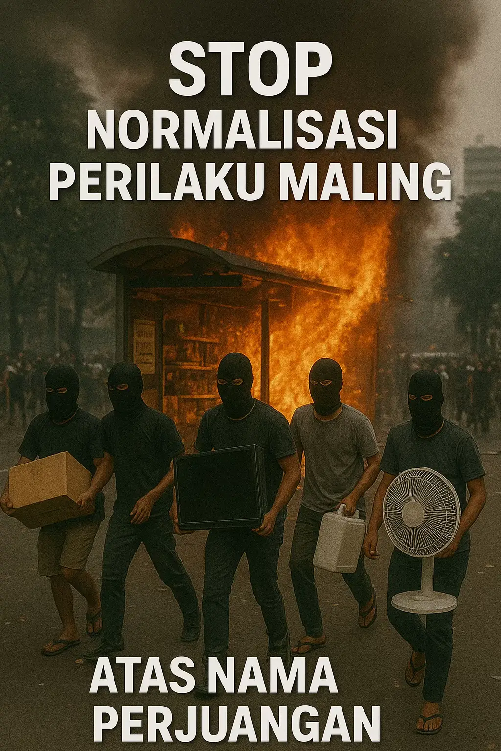 PENJARAH ITU PARA MALING, BUKAN PEJUANG. STOP NORMALISASI PERILAKU MEREKA! #penjarahan #demo #demojakarta #demodpr #fyp 