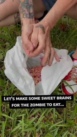 What better place for some spooky shenanigans than a cemetery! #braineatingzombie #diybrains @Dylan Lambright 