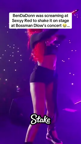 BenDaDonn was screaming at Sexyy Red to shake it on stage at Bossman Dlow’s concert 😭… #bendadonn #sexyyred #bossmandlow 