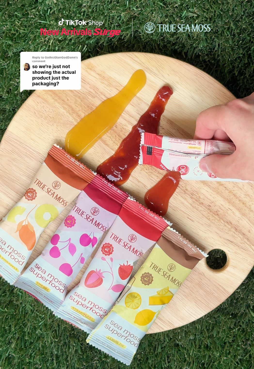 Replying to @GothicGlamGodDamn  We just don’t want them gone before launch 😭 True Sea Moss Gel Sticks are TOO good! #NewArrivalsSurge #dailyhabits #onthego #seamossbenefits #seamossgel 