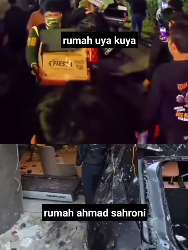 kondisi rumah Uya Kuya dan rumah Ahmad Sahroni  #rumahuyakuya #ahmadsahroni #demo #fyp #fypageシ 