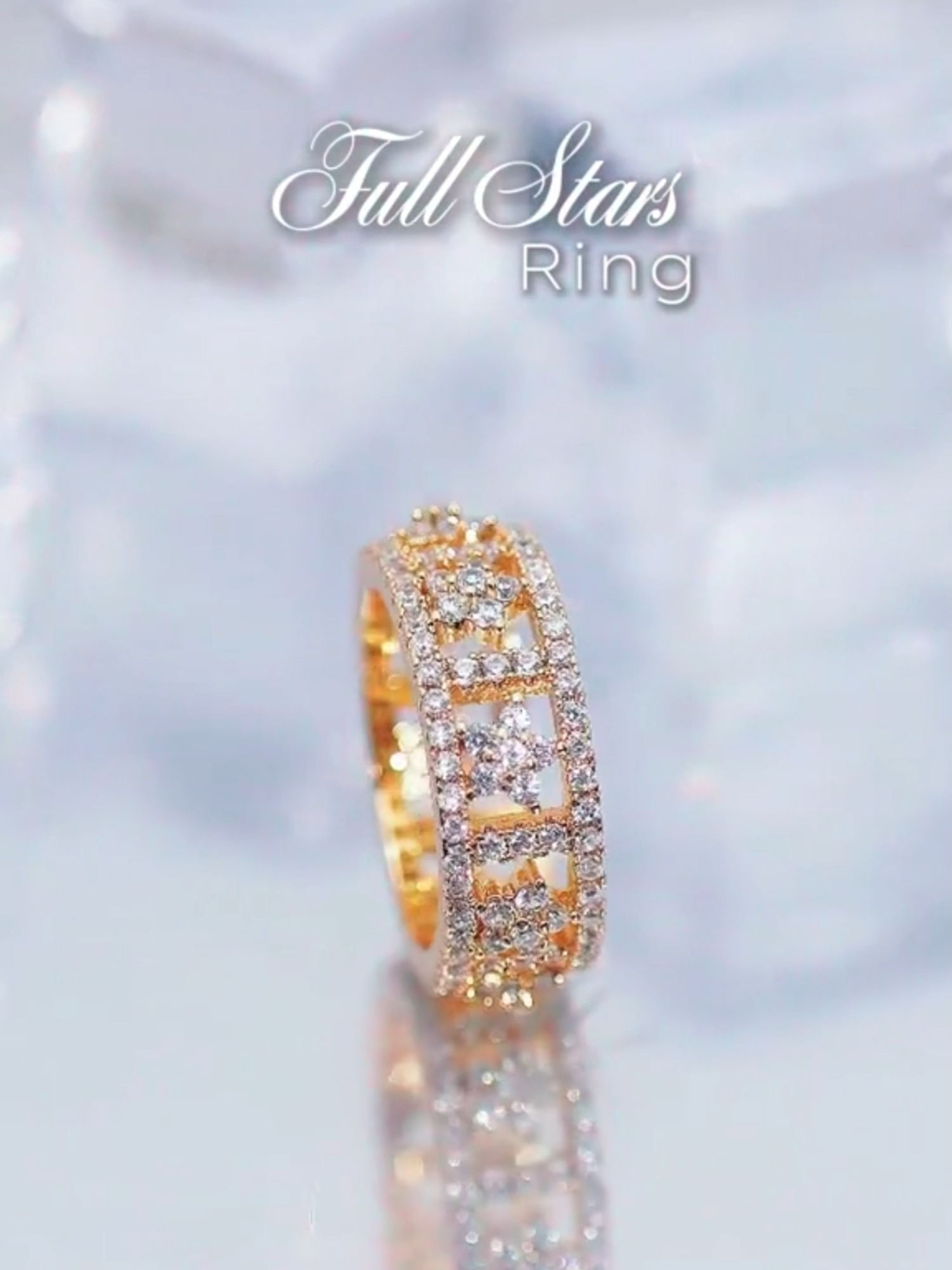 ✨ Cincin Full Stars ✨ Berkilau layaknya taburan bintang di langit malam, cincin ini siap jadi simbol keanggunanmu setiap hari. 🌌💍 #FullStarsRing #ShineBright #PerhiasanElegan #CincinCantik #LaVienne #cincin #cincintitanium #Fyp