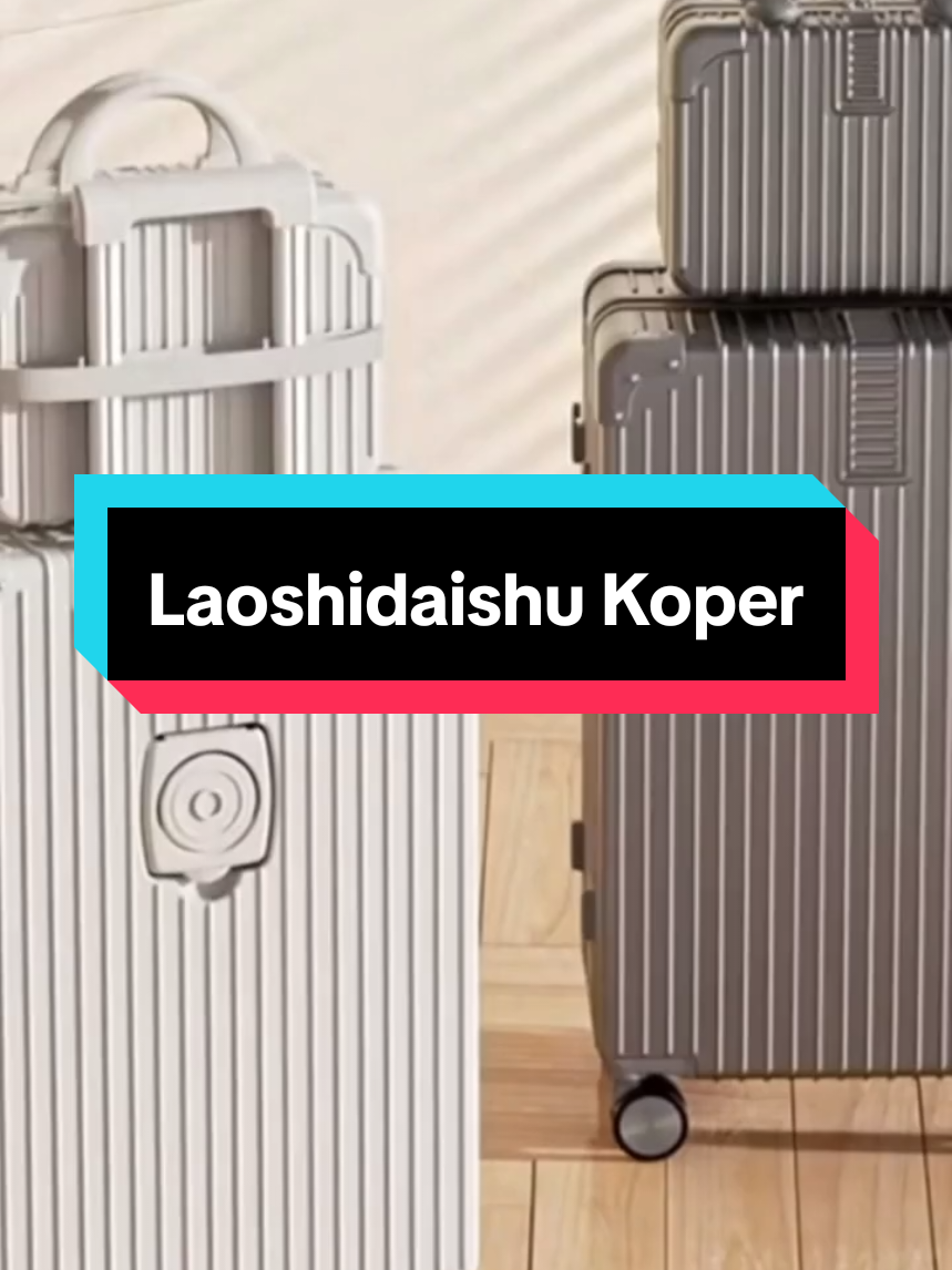 Laoshidaishu Koper mini wanita 18 inch koper kabin USB charger 20 inch Kapasitas besar 24 inch koper cup holder #koper #kopermurah #koperlaoshidaishu 