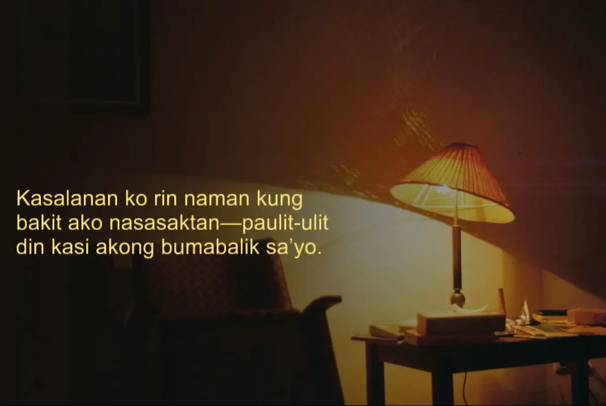 Kasalanan ko rin naman kung bakit ako nasasaktan—paulit-ulit din kasi akong bumabalik sa’yo. Pero kaya rin naman ako bumabalik, dahil inaasam ko na sana, sa pagkakataong ito, may nagbago na. Na baka nagbago ka na. Hindi ko mawari kung bakit palagi akong hinahatak ng mga paa ko pabalik sa’yo—kung bakit palagi, kahit anong sakit pa ang iparanas mo, ay kaya kong sabihing ‘ayos lang, dahil ikaw naman ito.’ Ang mali ko ay umasa ako. Na baka kahit papaano, nagbago ka na. Na baka ngayon, maayos na. Na baka ngayon, pwede na. Ngunit kahit ilang beses din pala tayong magkaayos, kahit ilang beses din pala akong bumalik, babalik at babalik din ang sakit na pinapadama mo. Minsan naiisip ko: hindi mo ba talaga ako gano’n kamahal para magbago? O baka wala ka lang talaga sigurong kagustuhan na mahalin ako, tulad ng pagmamahal ko sa’yo. Bigo na naman ako. Akala ko ngayon pwede na. Akala ko ngayon, may nagbago na. Pero bigo na naman ako. Kasalanan ko rin naman—dahil bumalik pa ako. #fyp #xzycba #relatable #Relationship #makeitviral 