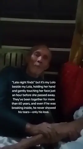 “Till her last breath, his love never wavered. 🤍” #TrueLove #ForeverLove #LoloAtLola #TillTheEnd #UnbreakableBond 