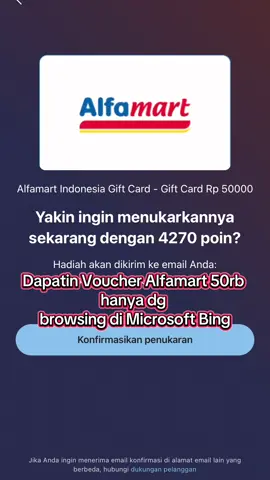 Cuma modal browsing doang bisa belanja gratis 50rb & 100rb 🤩 spil tutorial? . . #microsoftbing #voucher #alfamart #belanja #fyp 