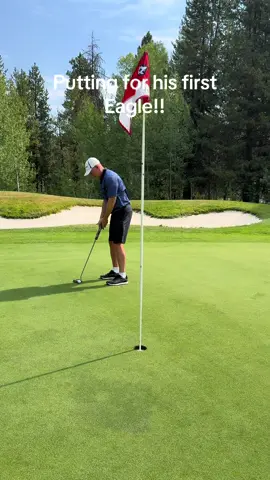 He thought he had his first ever putt for an eagle… but the greens had other plans!! 