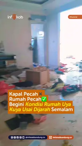 Sebuah video yang dibagikan akun Tiktok @nirmala1294 memperlihatkan kondisi rumah Anggota DPR RI, Uya Kuya, setelah dijarah oleh massa pada Sabtu (30/8) malam.  Dalam video terlihat kerusakan rumah anggota dewan yang juga artis tersebut mengalami kerusakan parah.  🎥TT/nirmala1294 #infokabupatenbandung #infokabbandungco #kabupatenbandung #bandung #uyakuya    