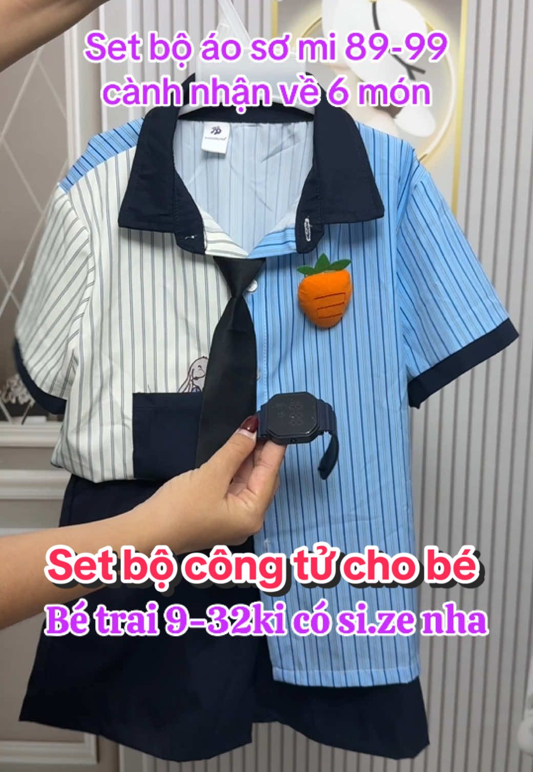 Set bộ công tử cho bé trai 9-32ki tặng kèm nhiều phụ kiện #hienori #nhacohienori #setbobetrai #setaosomiquanshort #quanaotreem 