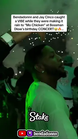Bendadonnn and Jay Cinco caught a VIBE while they were making it rain to “Mo Chicken” at Bossman Dlow’s birthday CONCERT😭🔥… #jaycincoo #bendadonnn #bossmandlow 