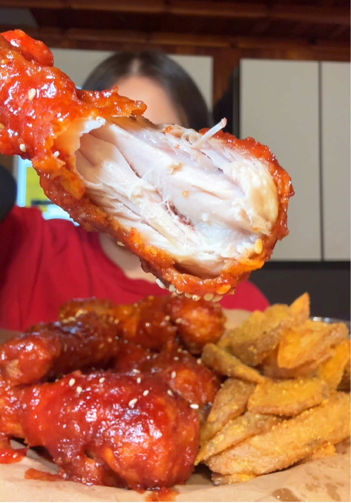 Spicy Fried Chicken Mukbang 🌶🍗 . Mukbang gà rán sốt cay, mời mọi người nha #mukbangeatingshow #mukbang #xuhuong #foodtiktok #ancungtiktok 