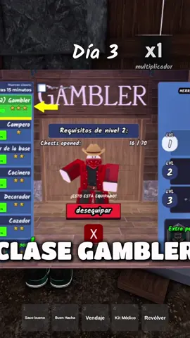 ESTA ES LA HABILIDAD DE LA NUEVA CLASE GAMBLER EN 99 NOCHES EN EL BOSQUE😱#Roblox #99nochesenelbosque #99nightsintheforest #robloxtiktok #robloxgame 
