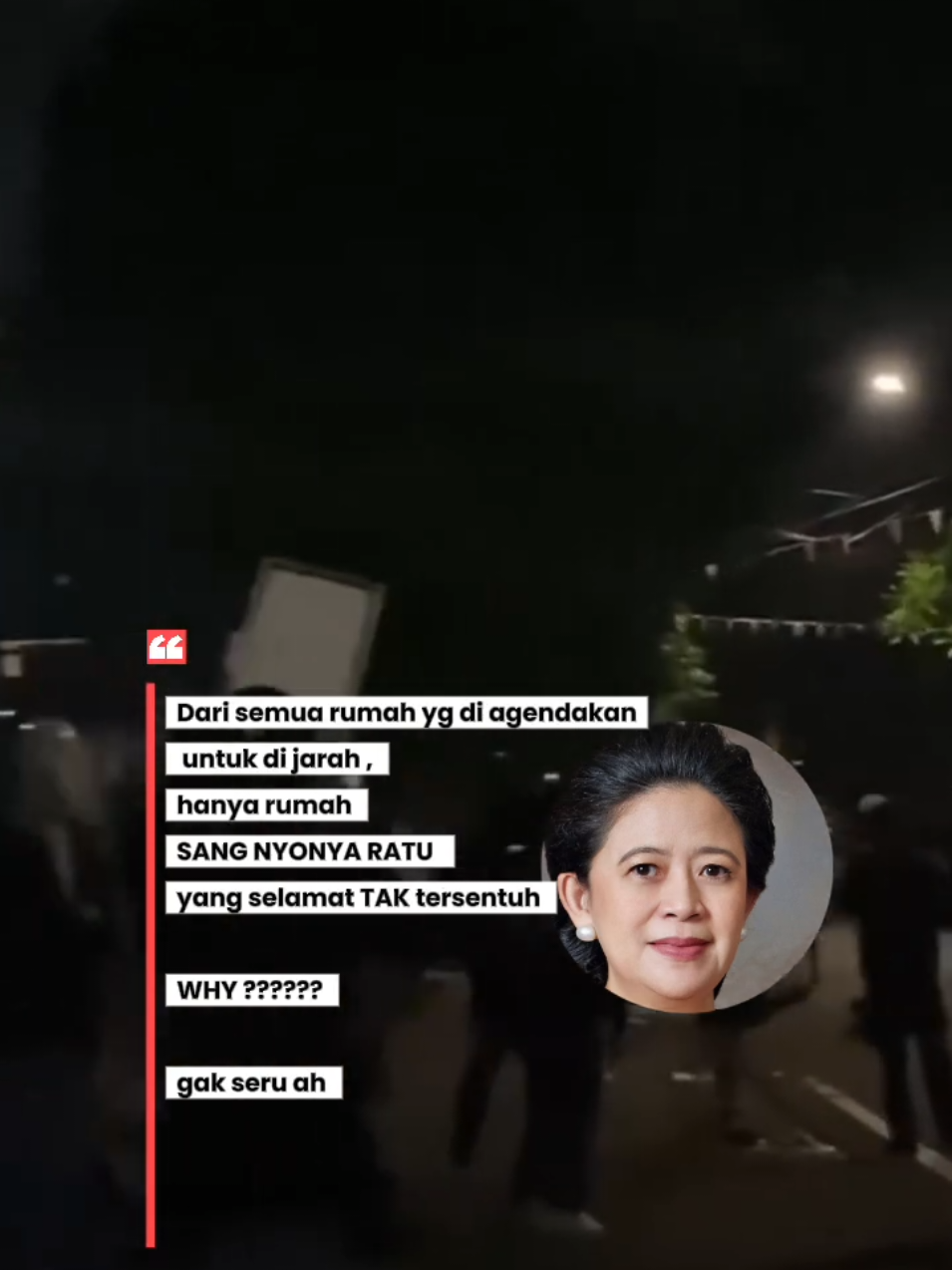 Membalas @raditexvfpq Cuma di ibu Puan Maharani mission failed. Yang lain malah kek pembiaran. Pada bertanya2 ga gaess?  #amarahrakyat #dprrikhianatirakyat #suararakyat #demo #puanmaharani 