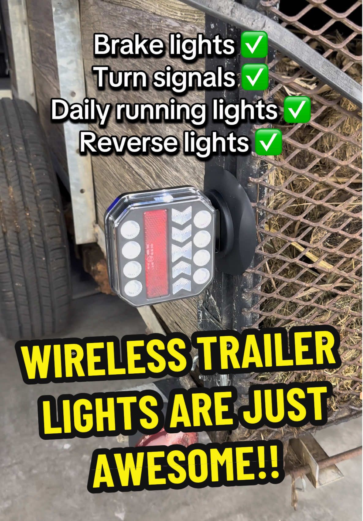 @AgriEyes-Signal Lights what an awesome product to offer! No more not having any lights on the grass trailer! 🏆 And the ability to use them on anything and switch them is perfect for a fleet! A+!!! ✅ Grab these while you can! They sell quick! 💪🏼 #agrieyes #trailerlights #wireless #led #trailer 