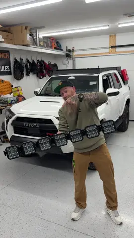 Added the @Diode Dynamics Crosslink to the @Prinsu Design Studio on the 4Runner • It has 7 SS5 lights that all connect and are super bright. They also have selectable backlight colors that are great marker lights • It’s best to connect them on a flat surface which for me is the @gearwrenchtools mega mod that has a stainless work surface. I had just enough room to put them all together . . . #tools #diodedynamics #4runner #prinsu #gearwrenchtools 