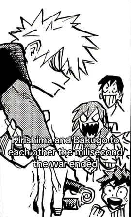 #KRBK || YES TO EACH OTHER YES YOU CAN MISS YOUR FRIENDS YES YOU CAN MISS YOUR BOYFRIEND!  And after the war they never split away from eachother again the end. I’m an amazing writer ik  #kiribaku #bkkr #fyp #mha 