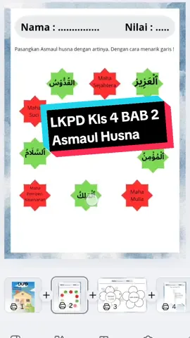 LKPD Kls 4 BAB 2. Materi Asmaul Husna. Al Malik, Al Aziz, As salam, Al Mukmin, Al Quddus. #reels #fypシ゚viral #gurupaisd #gurupai #lkpdpaisd #lkpdpai #islamic 