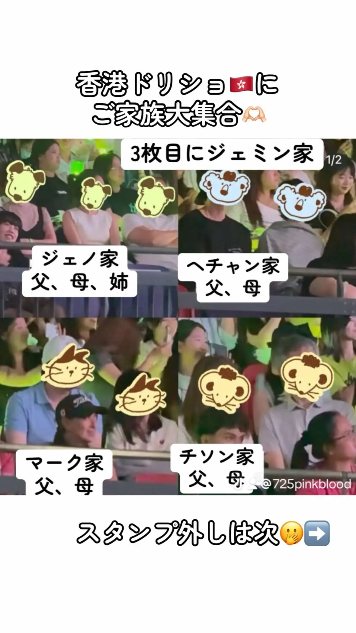 #nctdream #ドリショ　#dreamshow4hongkong #ドリショ香港　#ドリム ロンジュンの家族はいなくて、チョンロの家族は別の席に