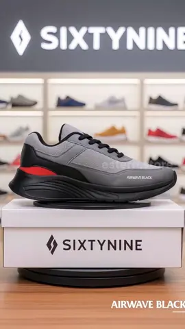 SIXTYNINE PROJECT - Airwave Black Sepatu Pria Wanita. #sepatu #sixtynine #sepatusneakers #trending #promomakangajian 