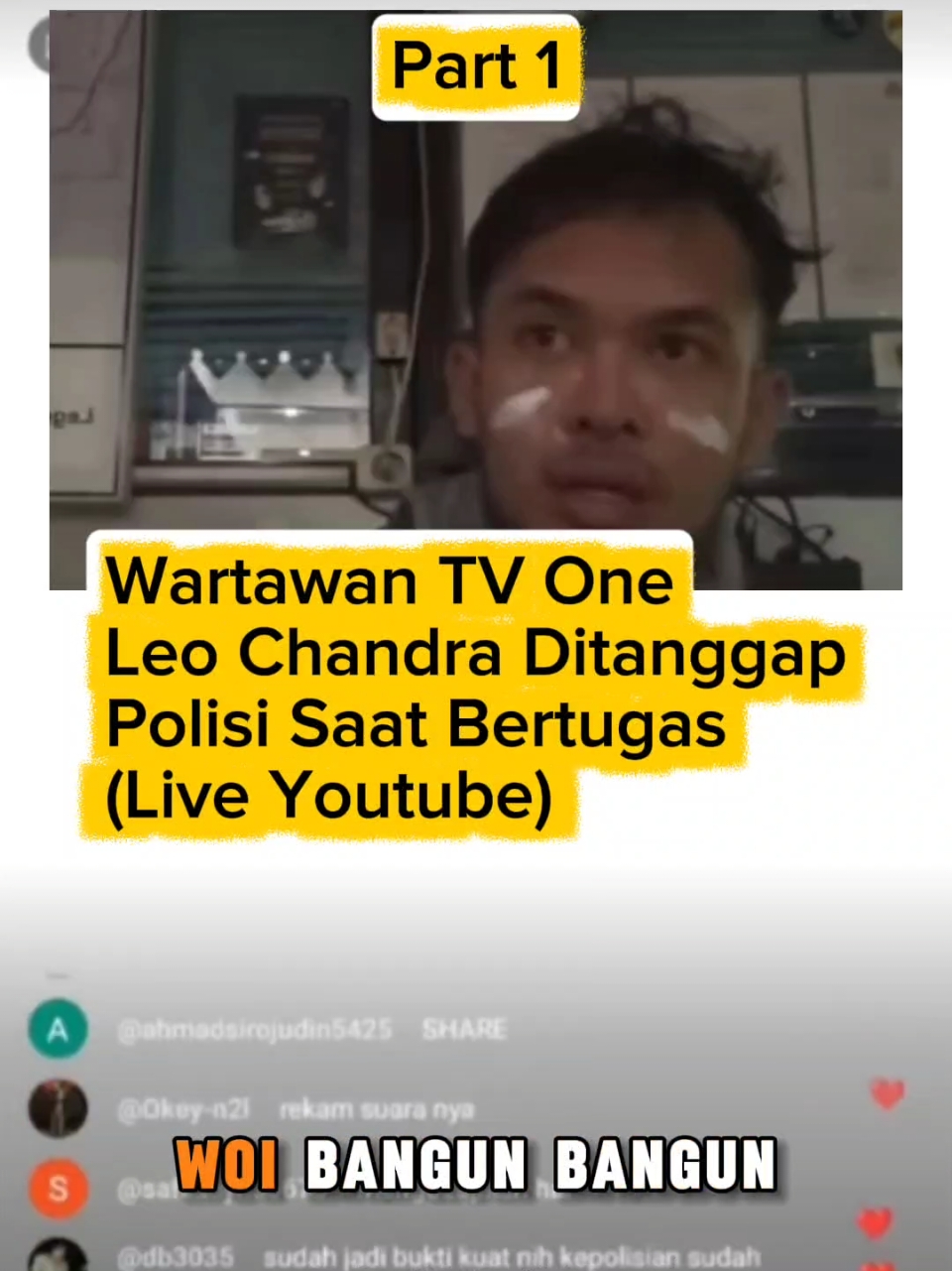 wartawan tv one ditangkap polisi saat live youtube #leochandra #demo #dpr 