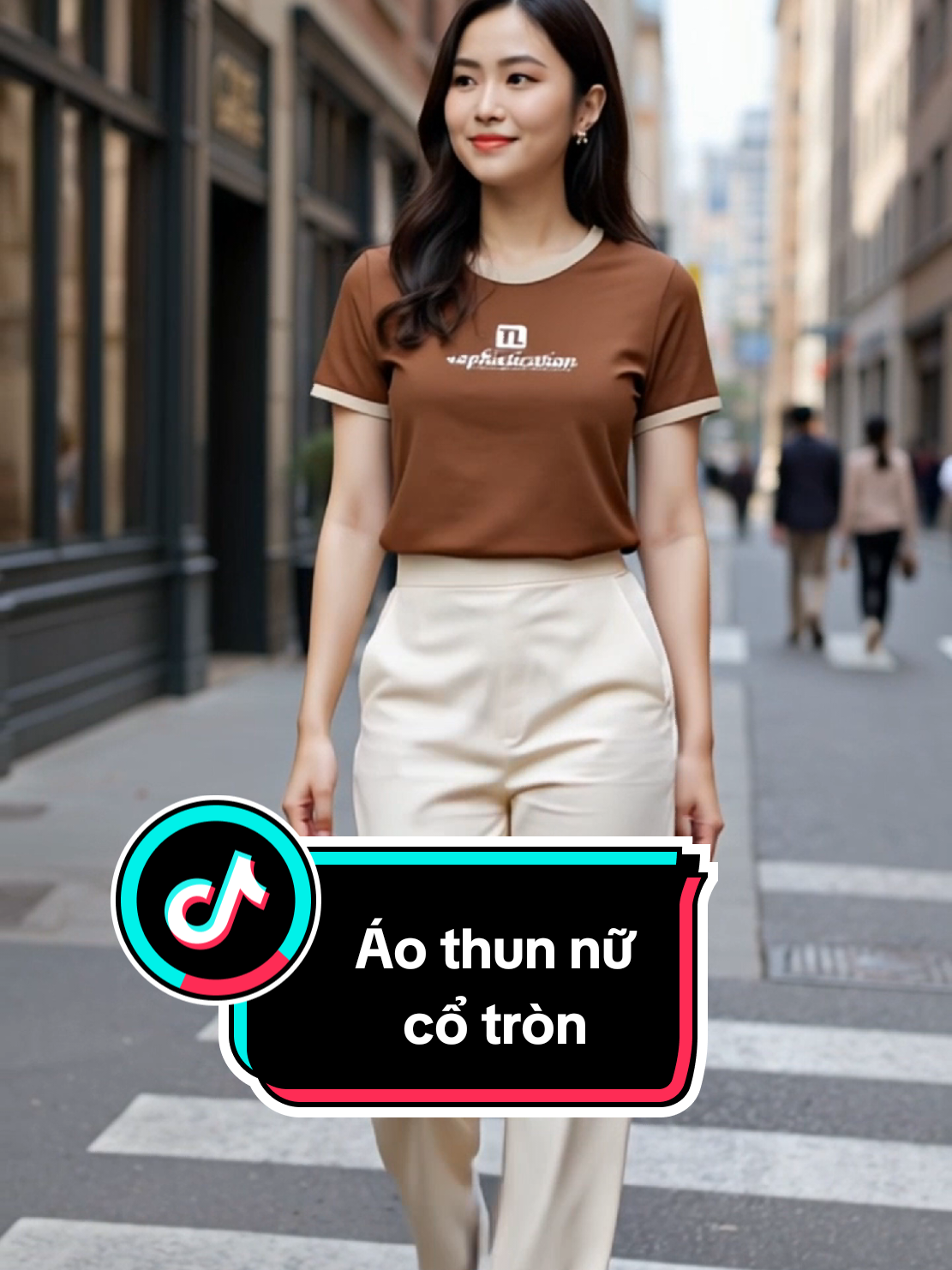 Áo thun nữ cổ tròn. #linhlinhshop17 #ao #aothun #aothuncotron #thoitrangnu 