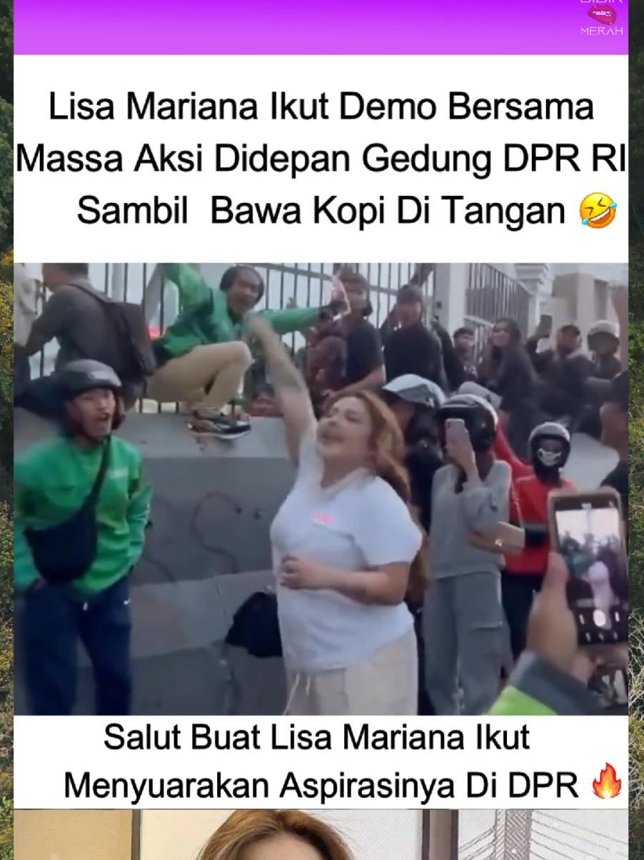 Lisa Mariana Ikut Demo di Gedung DPR 🔥 #lisamariana #artis 