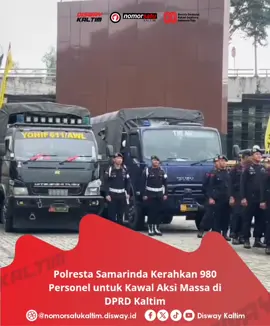 Polresta Samarinda memastikan kesiapan penuh dalam mengamankan aksi unjuk rasa yang digelar Aliansi Mahakam pada Senin (1/9/2025) di Gedung DPRD Provinsi Kalimantan Timur. Selngkapnya https://nomorsatukaltim.disway.id/read/62562/polresta-samarinda-kerahkan-980-personel-untuk-kawal-aksi-massa-di-dprd-kaltim Reporter : Mayang / Disway Kaltim #polrestasamarinda #personel #kawal #akaimassa #dprdkaltim                
