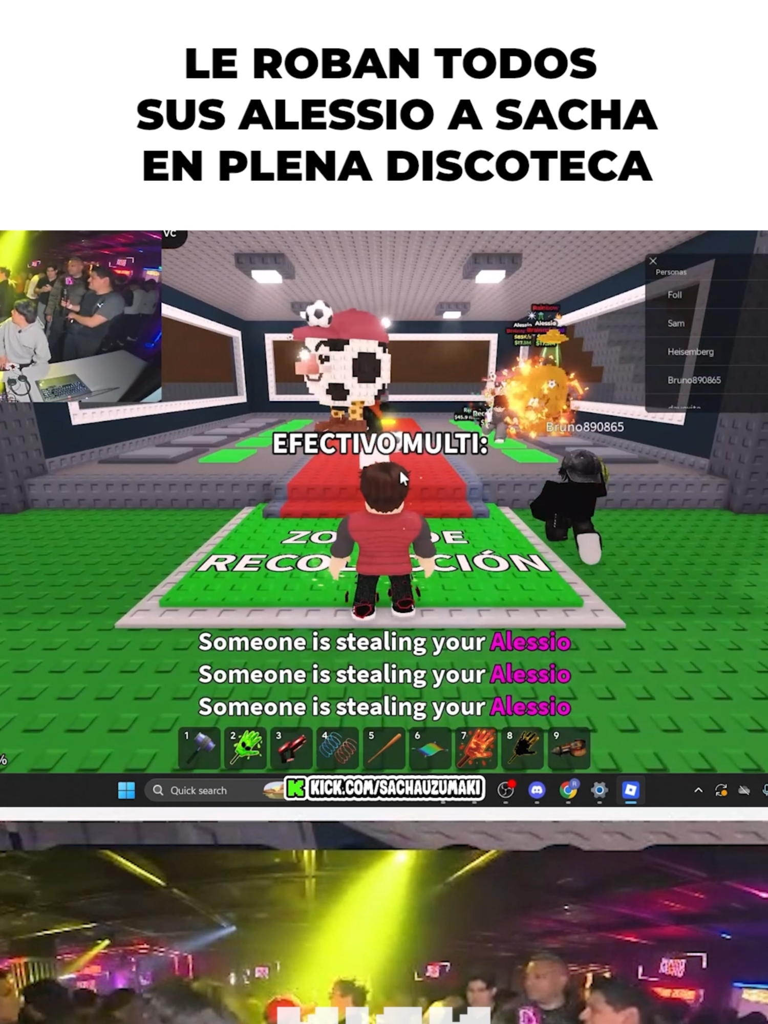 LE ROBAN TODOS SUS BRAINROT A SACHA EN PLENO STREAM EN DISCOTECA Redes Sociales 👉 Kick: sachauzumaki #sachauzumaki #sachauzumakiclips #kickperu  @sachauzumaki_