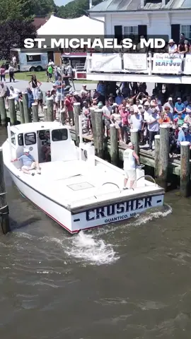 Crusher making waves across St. Michaels, MD. Wakey Wake!
