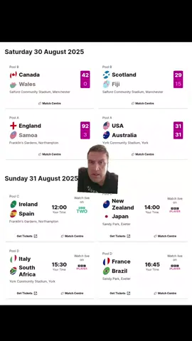 Loving #rwc2025 🙌☺️ Springboks Vs Italy is shaping up as the treat of the day #Womenssports #rugby 