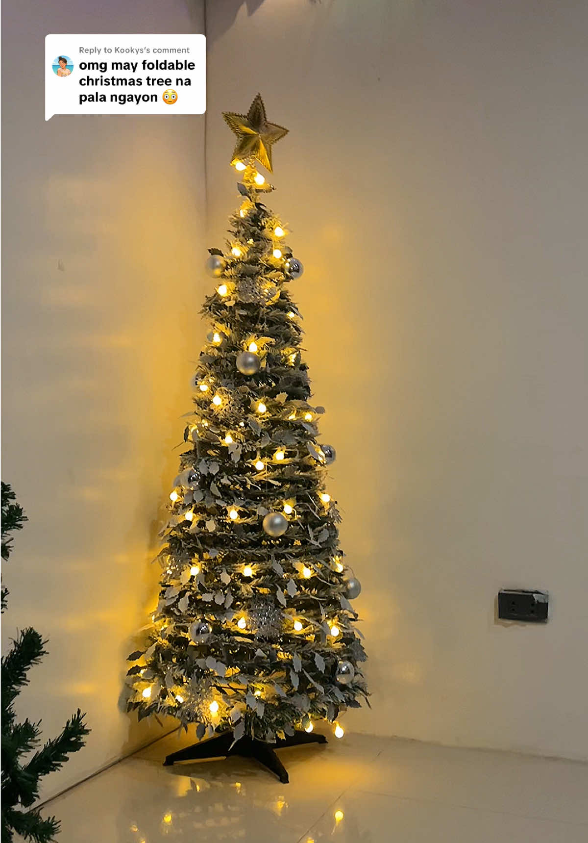Replying to @Kookys Yes ang galing ng Cmas Tree na to ang sosyal pa tignan space saver at time saver pa #xmastree #foldablechristmastree #xmasdecor #christmastree #christmasdecor 