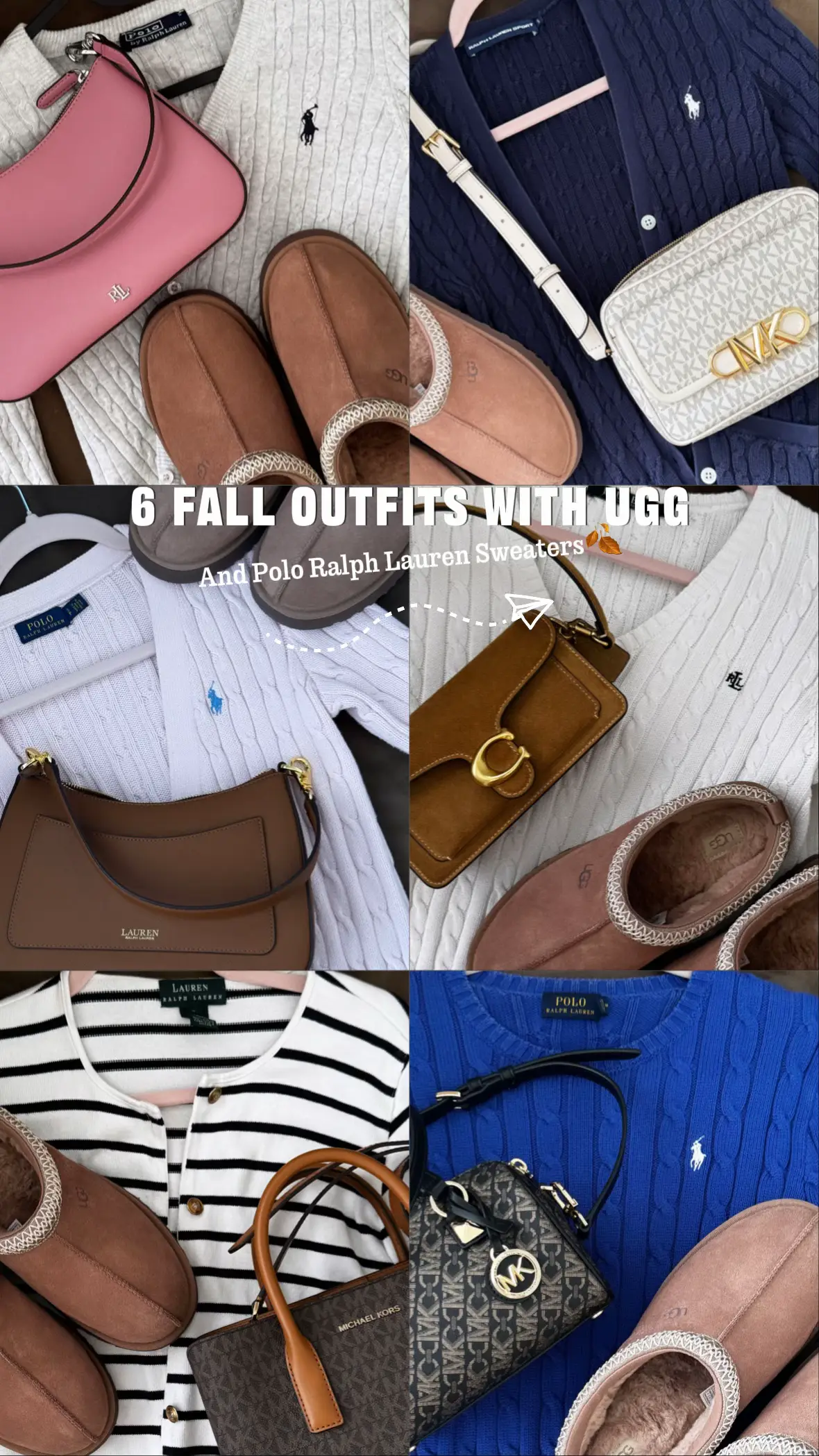 My kind of autumn aesthetic outfits #ralphlauren #coach #ugg #fallfashion #falloutfits  