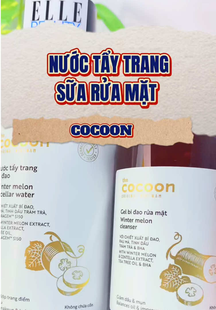 Combo 1 nước tẩy trang + 1 sữa rửa mặt Cocoon#benreview#skincare#xuhuong  