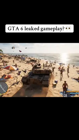 Tank through the beach? Everyone would do this 😂 #gta #gtaviral #gta6 #fyp #foryou 