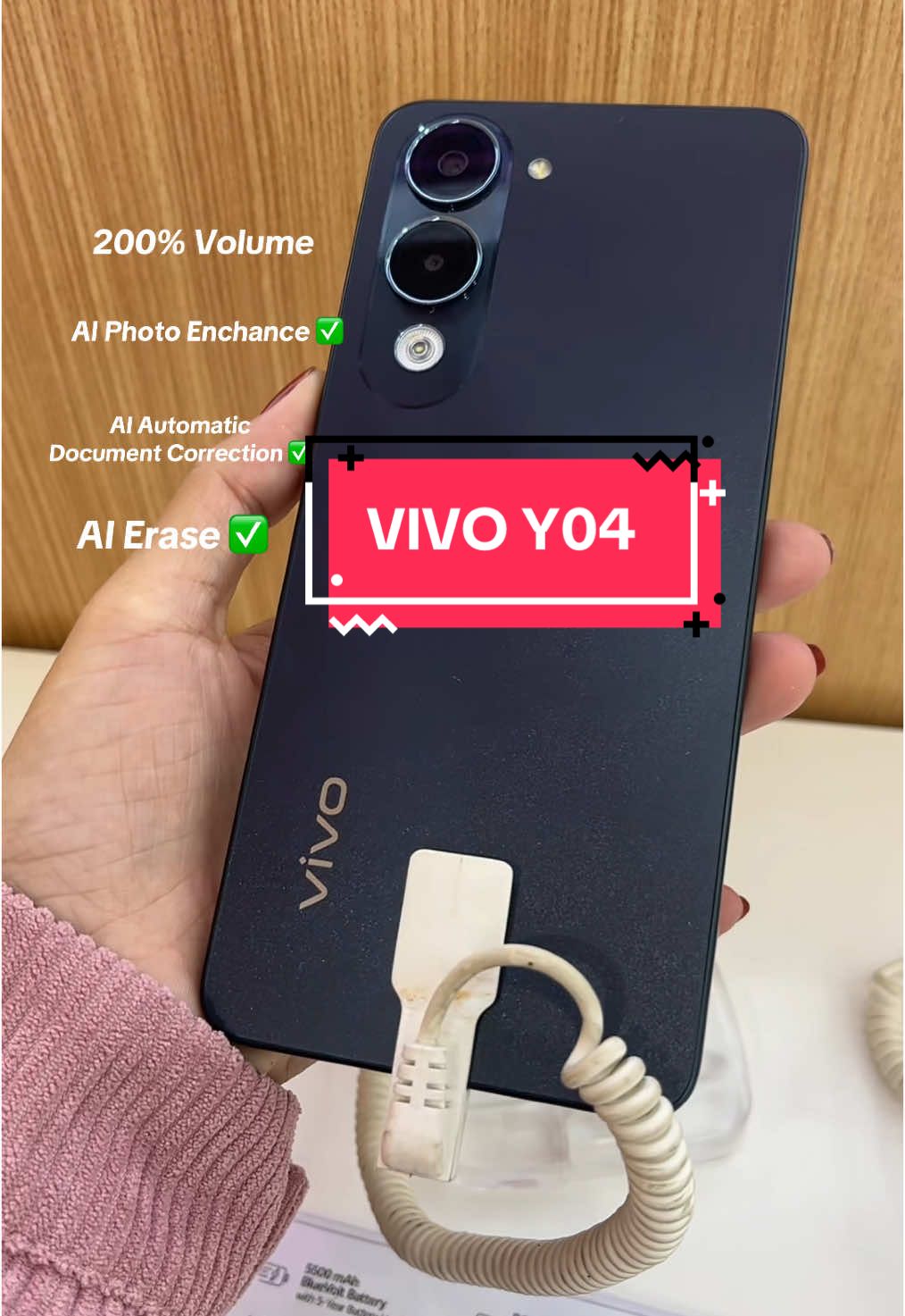 New! Vivo Y04 everyone! 🤗  A budget friendly water resistant smartphone with large battery. Comes with AI plus it’s a drop resistant too! You can also get this on 6 months installment via HC. Visit us directly to apply. 😉 #fyp #Latest #GiftIdeas #DailyUse #Sale #FreeShipping 