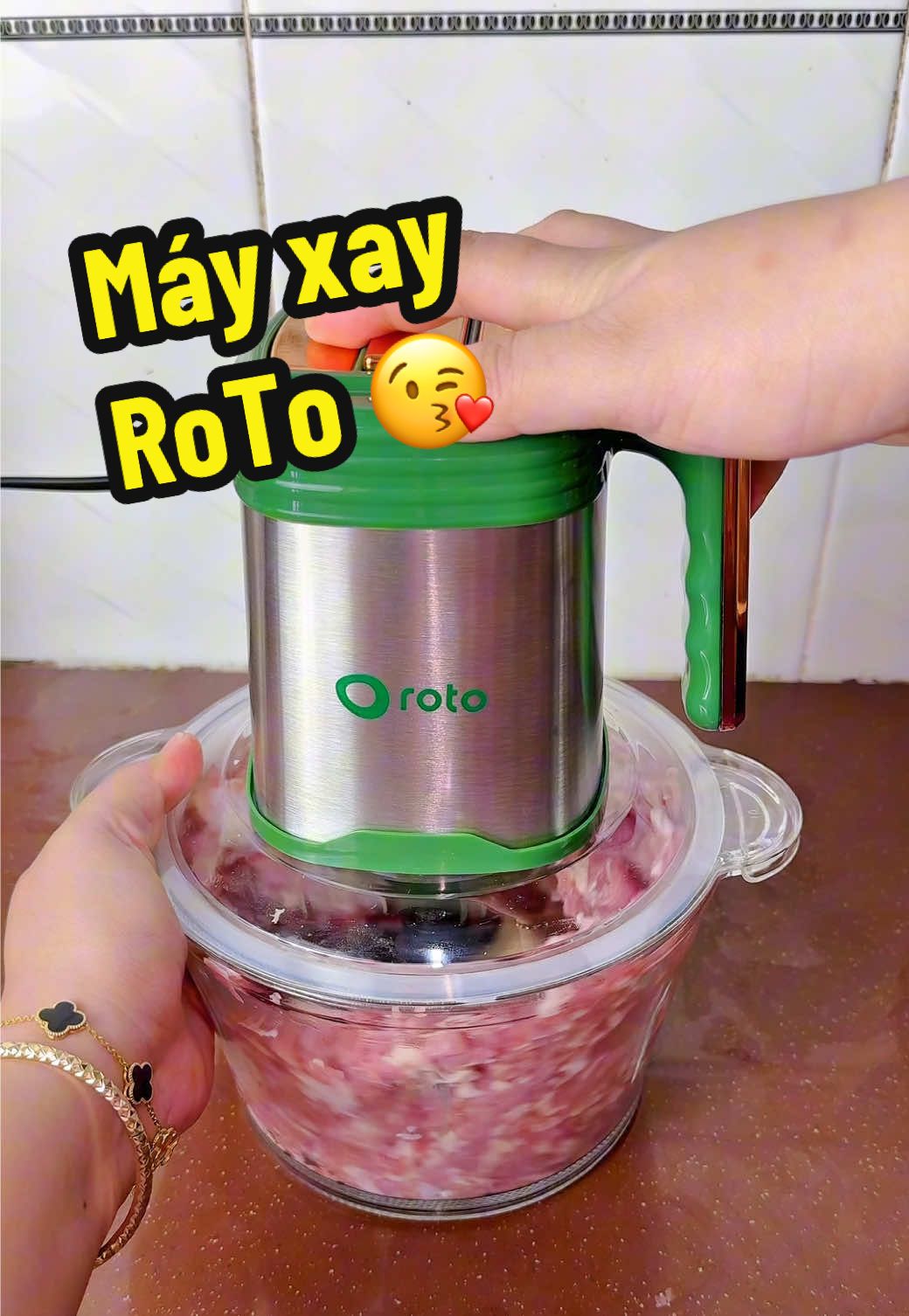 Công nhận máy xay RoTo này khoẻ và êm ghê á 😘 #mayxaydanang #mayxaythit #mayxayroto #roto #dungcunhabep 