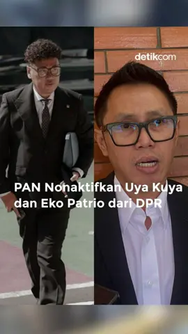 Pengumuman ini dibacakan oleh Wakil Ketua Umum (Waketum) PAN Viva Yoga Mauladi. Viva Yoga berharap masyarakat dapat bersikap tenang menyikapi permasalahan yang terjadi. Ia ingin kepercayaan kepada Presiden Prabowo terus terjaga. Hal serupa juga dilakukan oleh Partai NasDem hari ini. Anggota DPR RI Ahmad Sahroni dan Nafa Urbach dinonaktifkan sebagai anggota DPR RI buntut ucapan yang dianggap mencederai rakyat. Baca berita selengkapnya hanya di detik.com ! Creator: Putri #aspirasitanpaanarki #uyakuya #detikcom #ekopatrio #dpr 